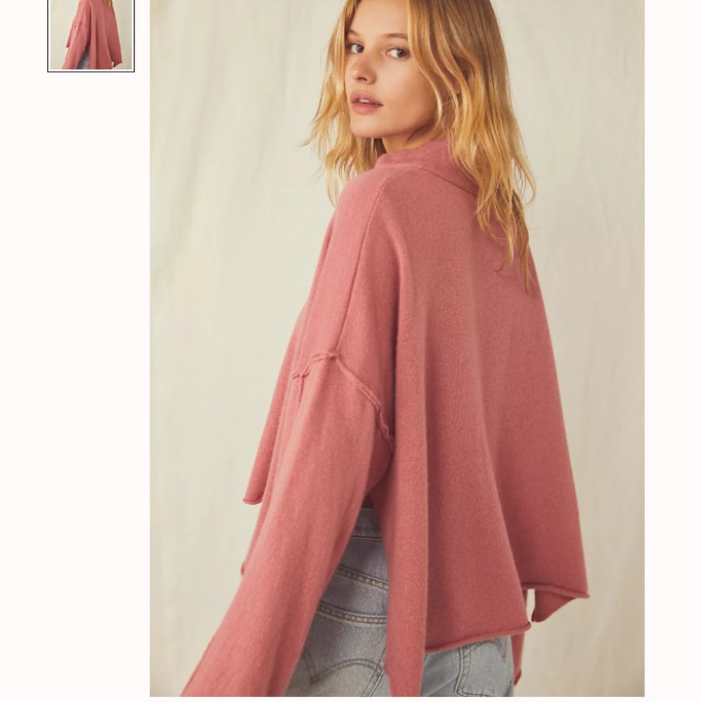Free People Blossom Cashmere Turtleneck Sweater